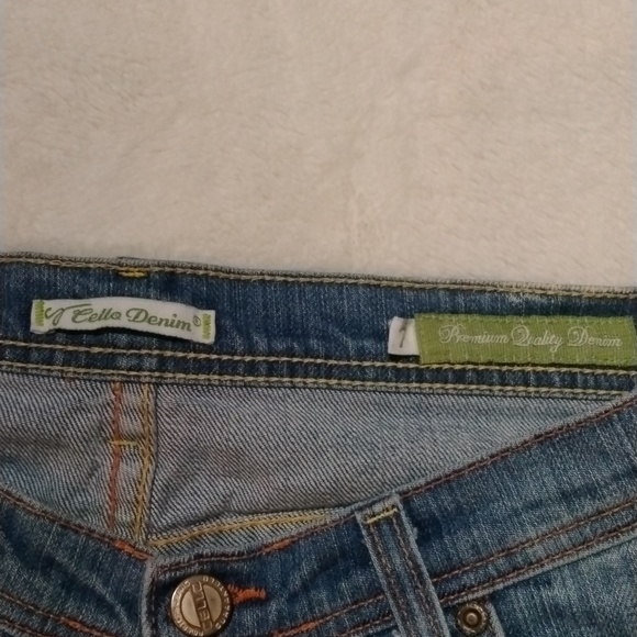 Cello Women's Distressed Bling Blue Denim Jeans  Size 7 Spring Casual Fall - Picture 5 of 11